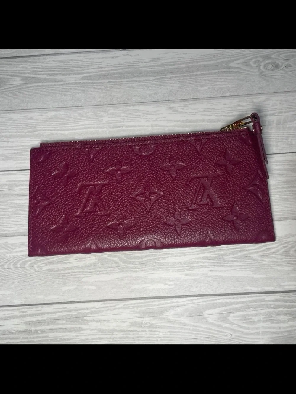 Louis Vuitton Plum Monogram Zip Card Holder